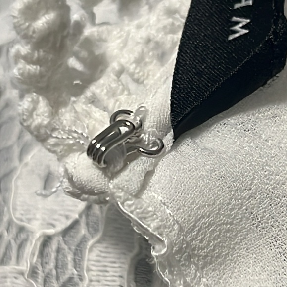 ⭐️ WHBM White Lace Blouse with Sheer Overlay ⭐️ - Picture 10 of 15